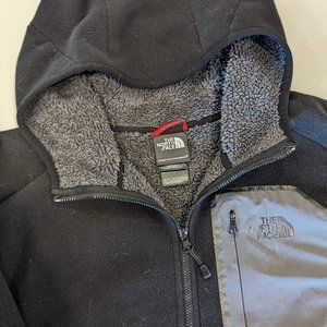 The North Face Black Zip-Up Hoodie Fleece Jacket | Size XL